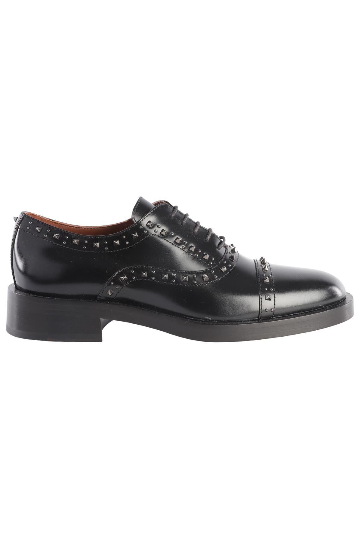 VALENTINO GARAVANI BLACK LEATHER OXFORD SHOES EU 40 UK 7 US 10