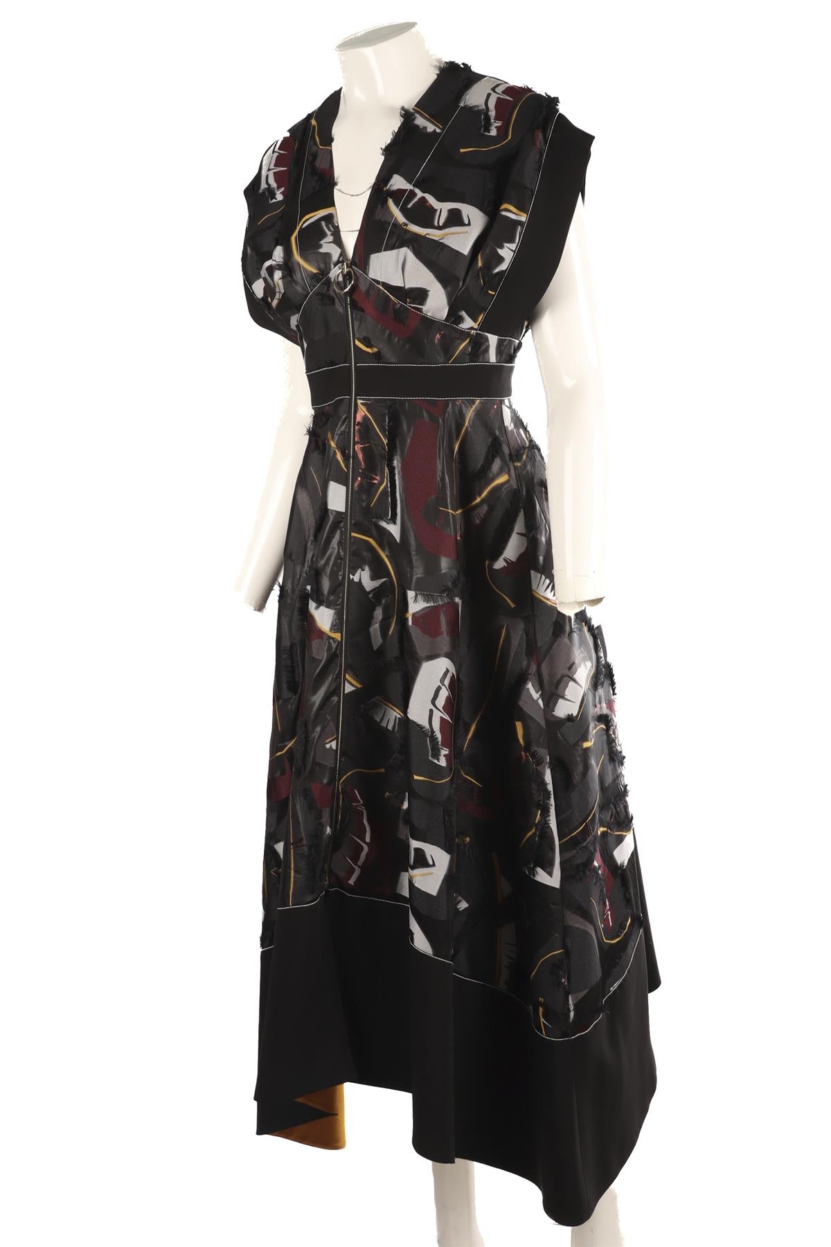 ROKSANDA BLACK SILK MAXI DRESS MEDIUM