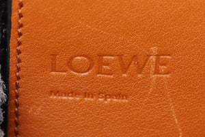 LOEWE NAVY HAMMOCK MEDIUM LEATHER TOTE BAG