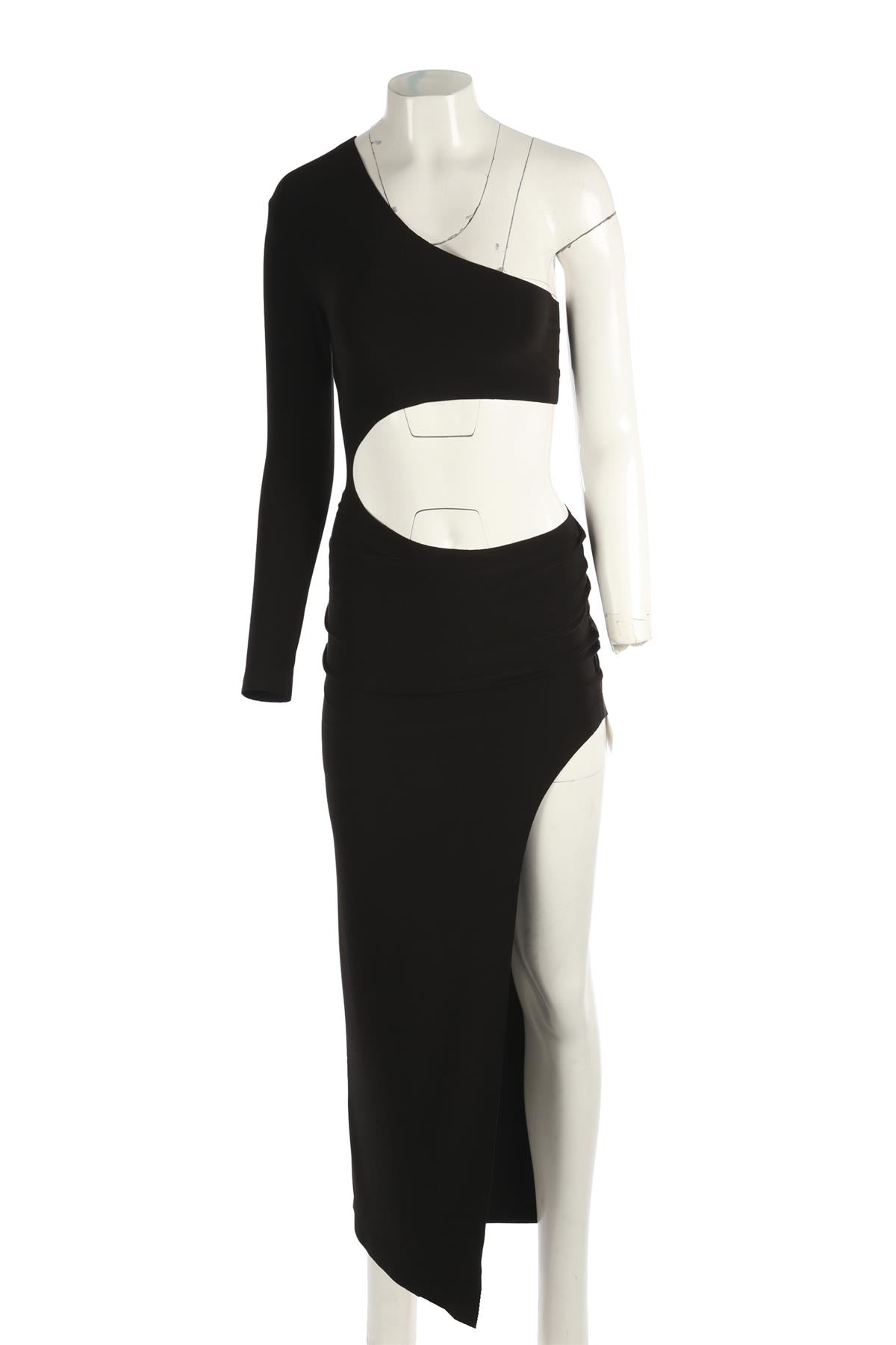NORMA KAMALI BLACK JERSEY MAXI DRESS SMALL
