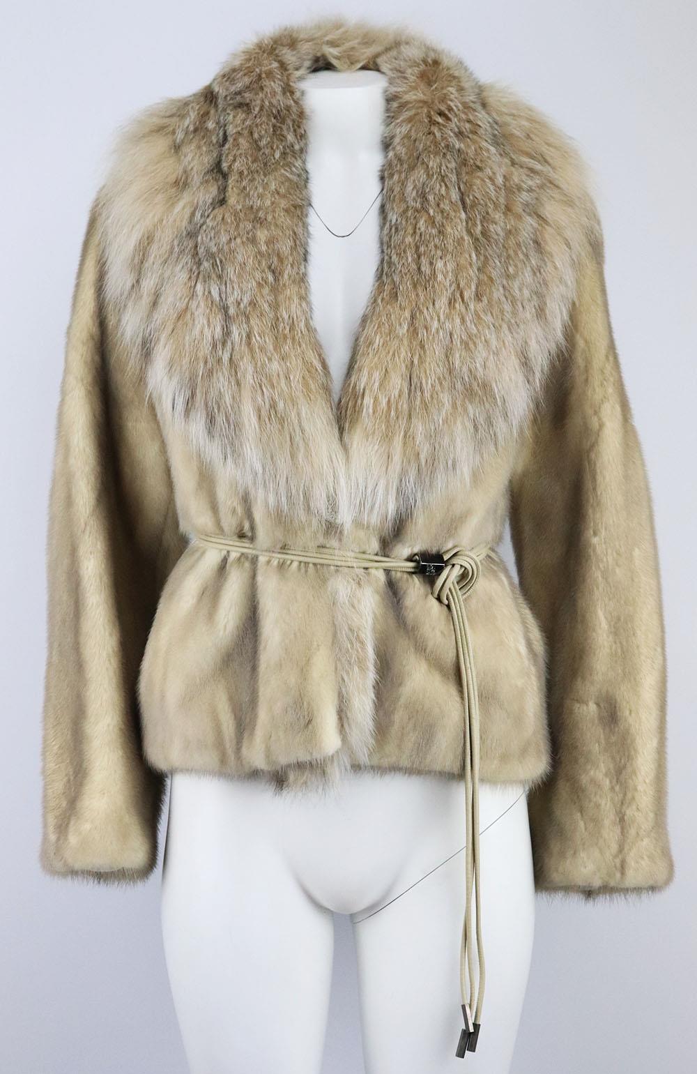 KAREE LYNX AND MINK FUR JACKET SMALL