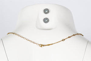 JACQUIE AICHE 14K YELLOW GOLD AND DIAMOND CHAIN NECKLACE