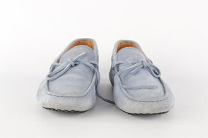 TOD'S BLUE MEN'S SUEDE LOAFERS EU 41.5 UK 7.5 US 8.5