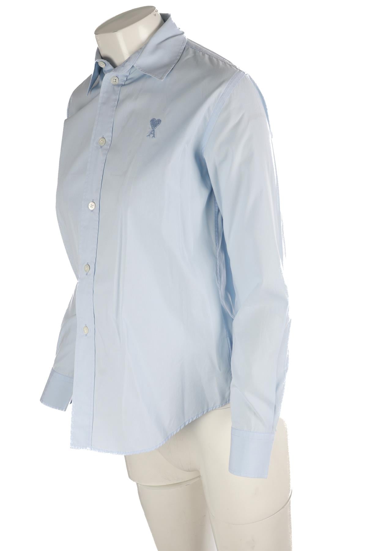 AMI PARIS BLUE COTTON SHIRT FR 36 UK 8