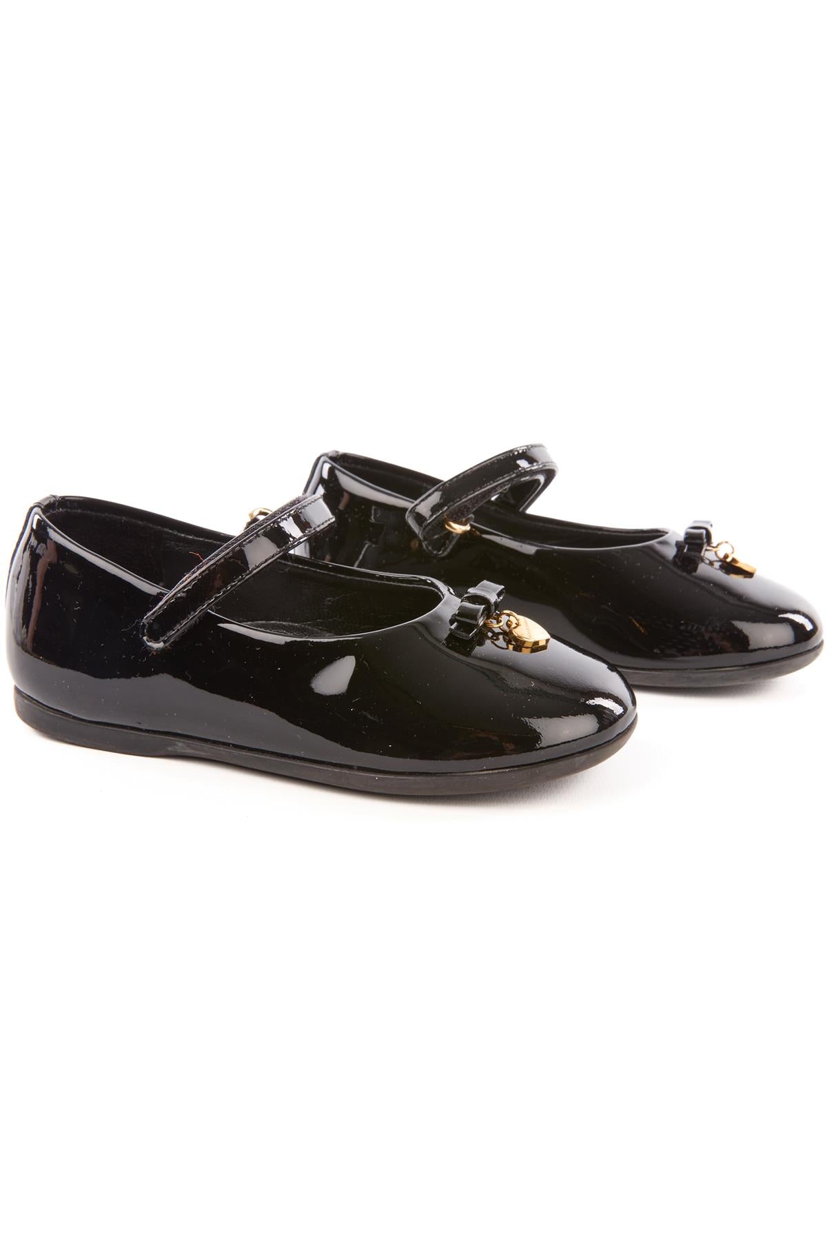 DOLCE & GABBANA BLACK KIDS GIRLS BALLET FLATS EU 23 UK 6 US 7