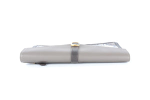 FENDI BUSTINA BROWN LEATHER CLUTCH