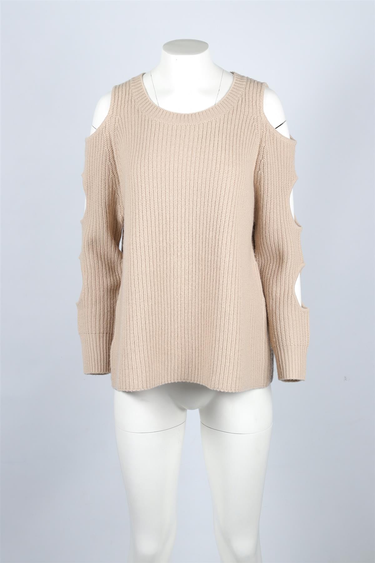 ZOE JORDAN BEIGE CASHMERE SWEATER MEDIUM-LARGE