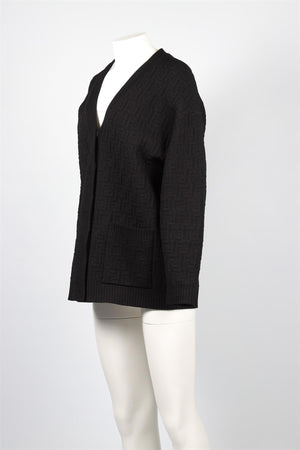 FENDI BLACK FF KNIT CARDIGAN IT 40 UK 8