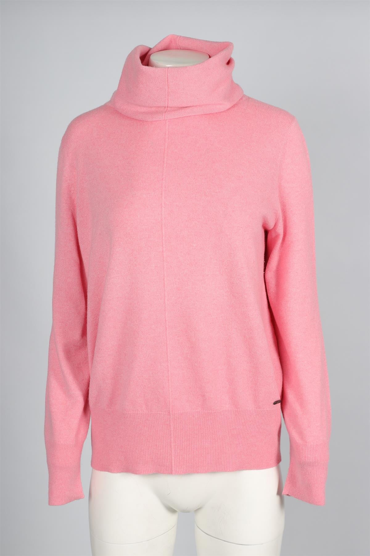 AKRIS PINK CASHMERE SWEATER UK 16 US 12
