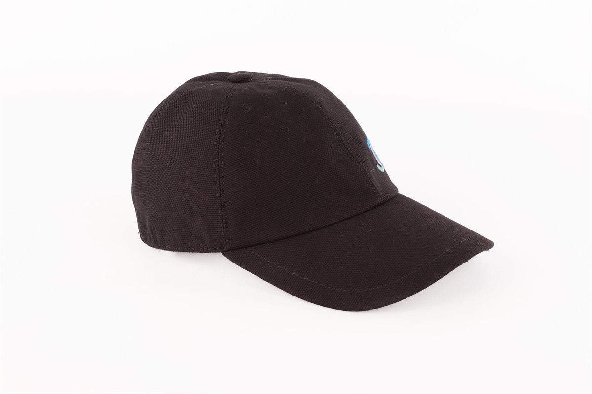 CHANEL BLACK COTTON BASEBALL CAP ONE SIZE