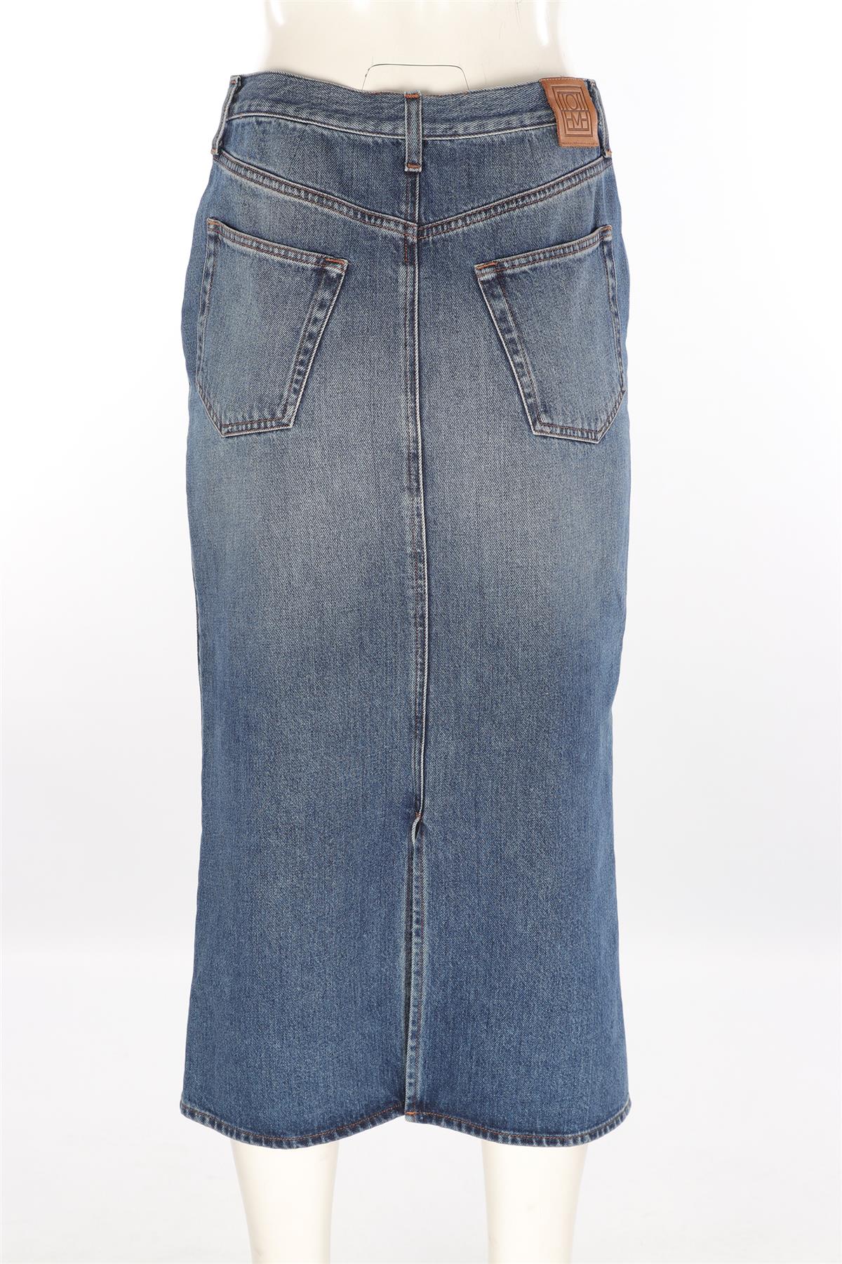 TOTEME BLUE DENIM MAXI SKIRT MEDIUM