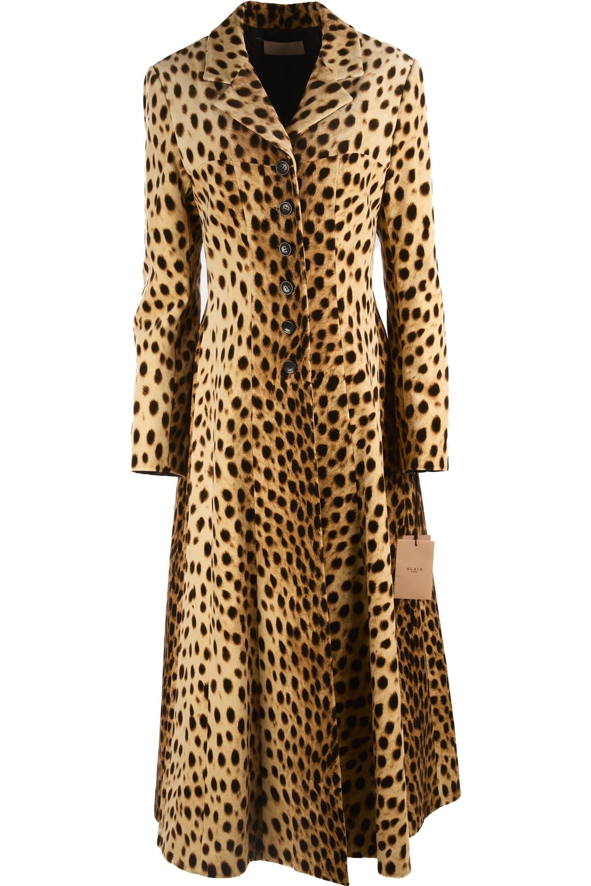 ALAÏA BEIGE COTTON COAT FR 42 UK 14