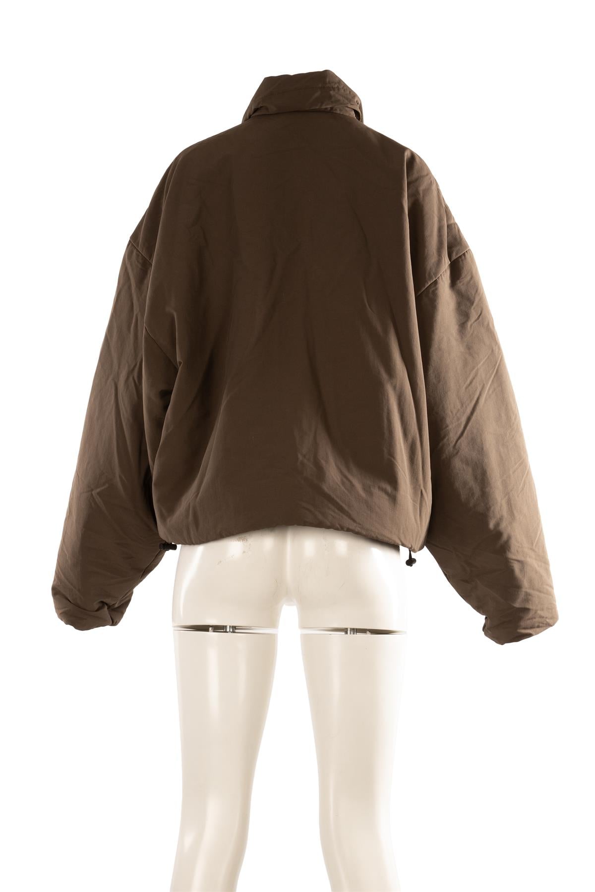 FEAR OF GOD ESSENTIALS BROWN SHELL JACKET SMALL