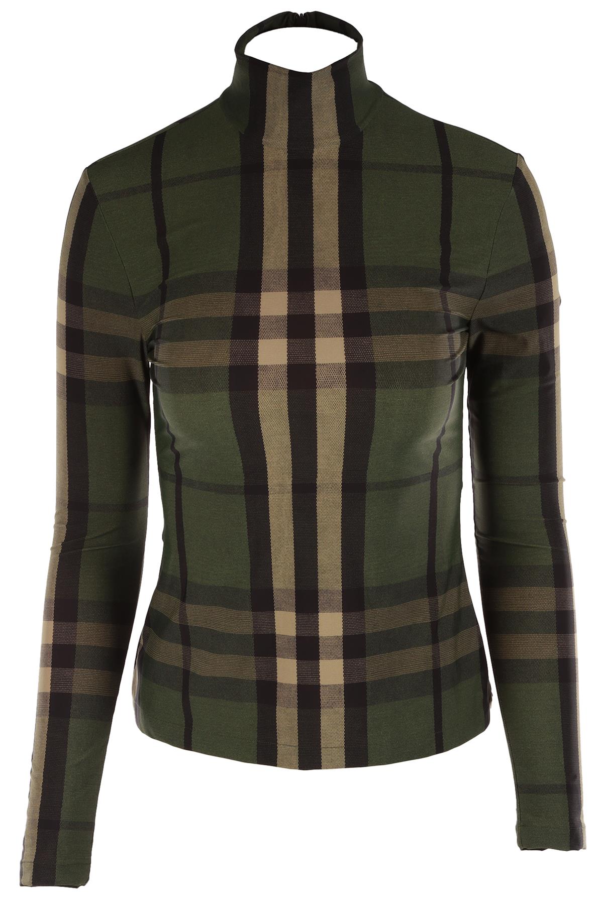 BURBERRY GREEN JERSEY TOP SMALL
