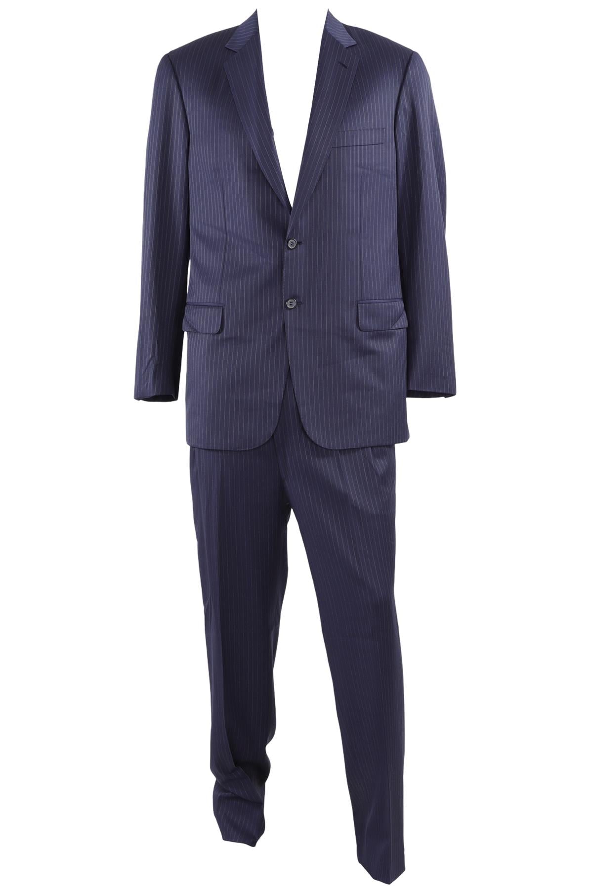BRONI NAVY MEN'S WOOL TWO PIECE SUIT IT 42 UK/US 32