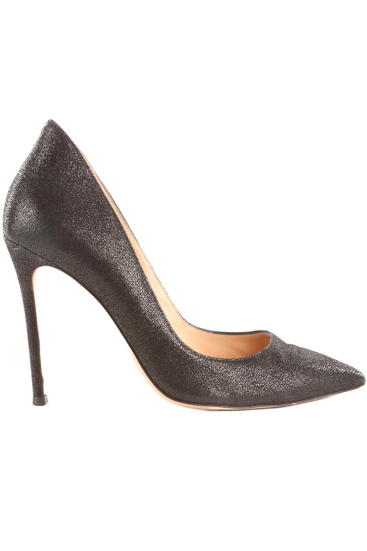 GIANVITO ROSSI BLACK SUEDE PUMPS EU 38 UK 5 US 8