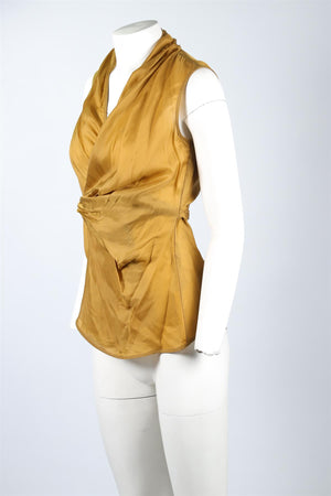 RICH OWENS GOLD SILK TOP IT 42 UK 10