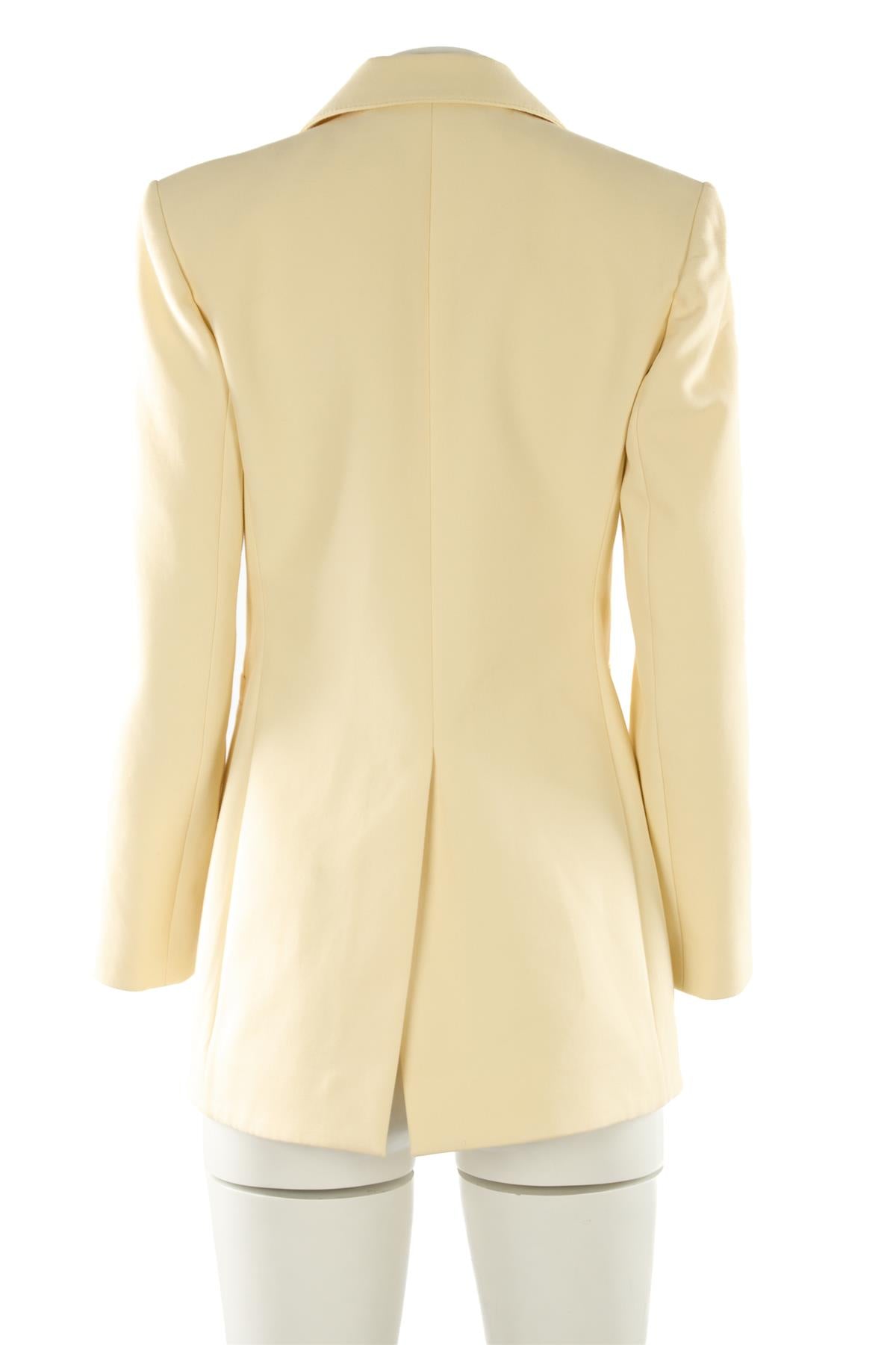 MAISON RABIH KAYROUZ CREAM COTTON BLAZER IT 38 UK 6