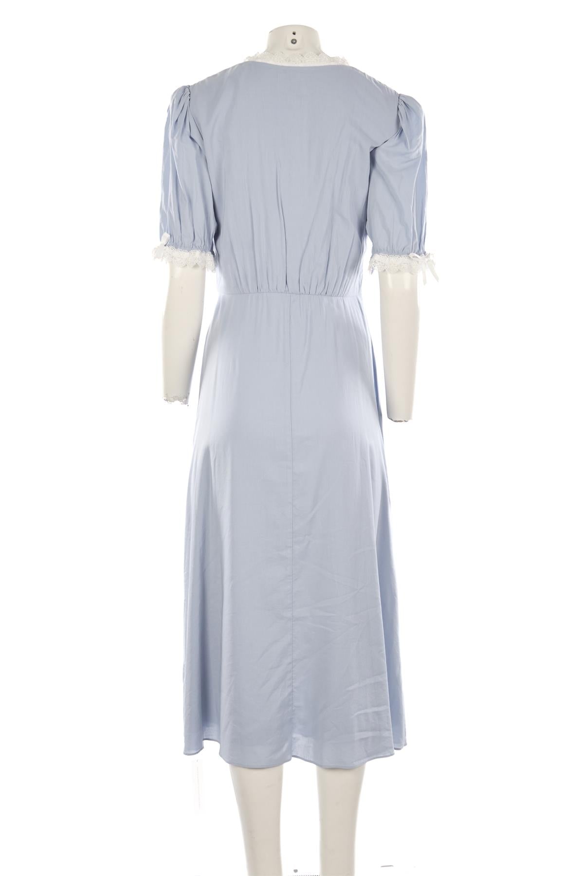 REFORMATION BLUE COTTON MAXI DRESS US 10 UK 14