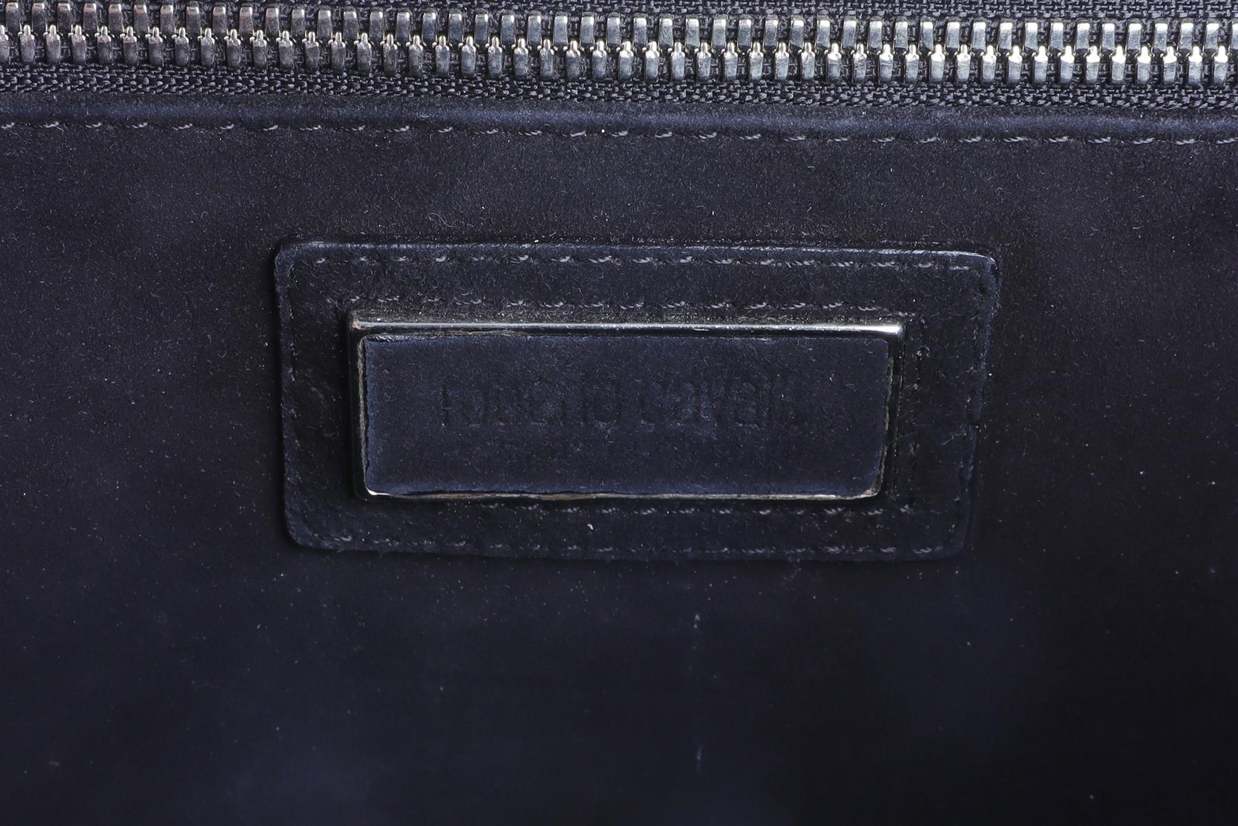 ROBERTO CAVALLI BLACK SUEDE CLUTCH