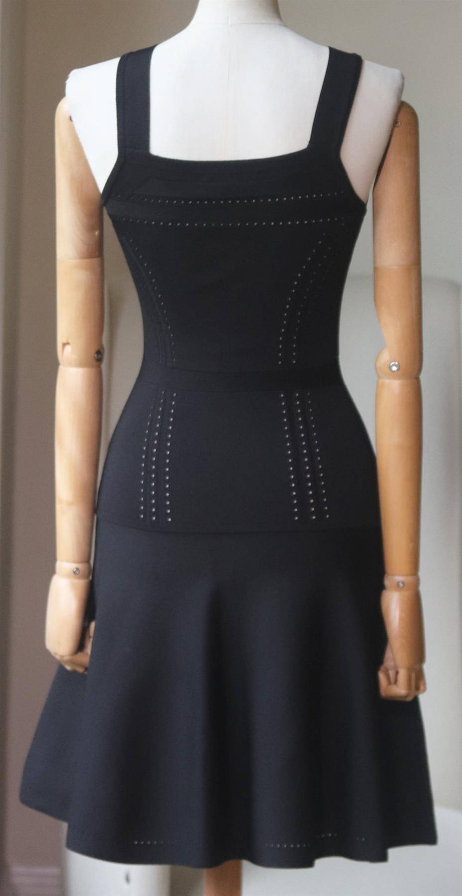 CUSHNIE ET OCHS PANELED STRETCH KNIT MINI DRESS XSMALL