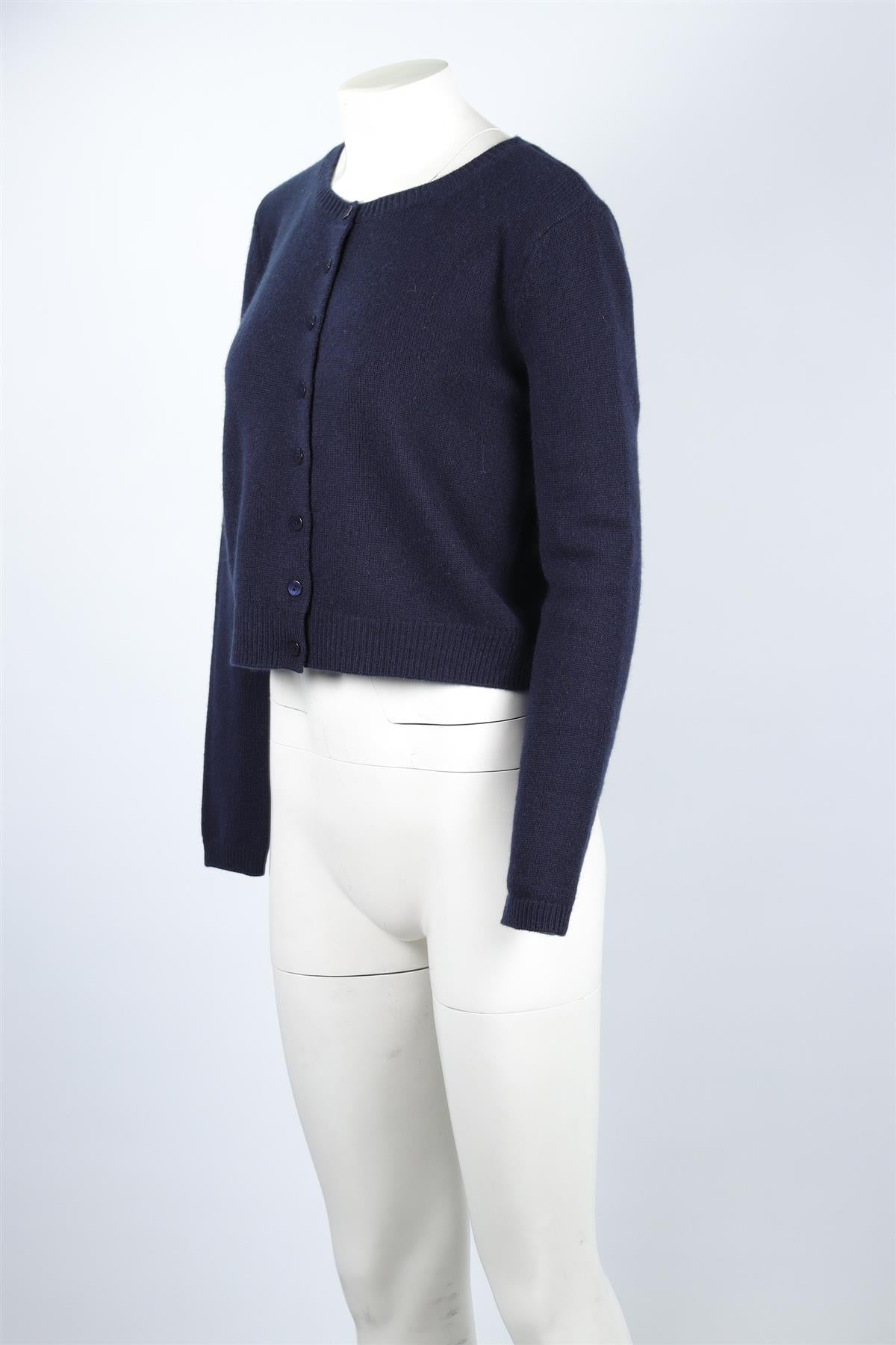 REFORMATION NAVY CASHMERE CARDIGAN SMALL