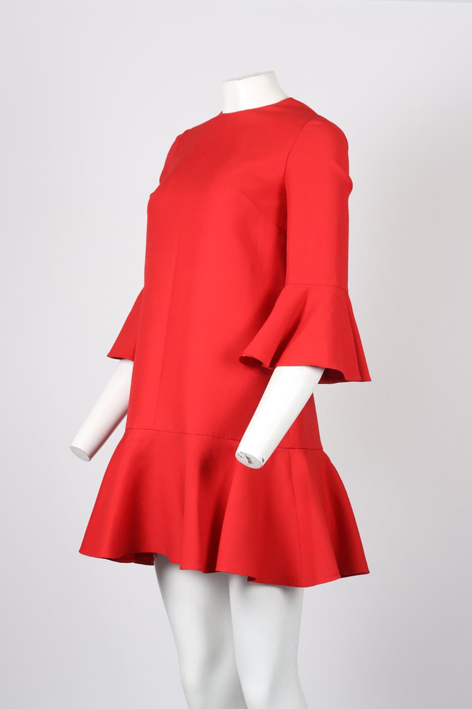 VALENTINO WOOL AND SILK BLEND MINI DRESS IT 38 UK 6