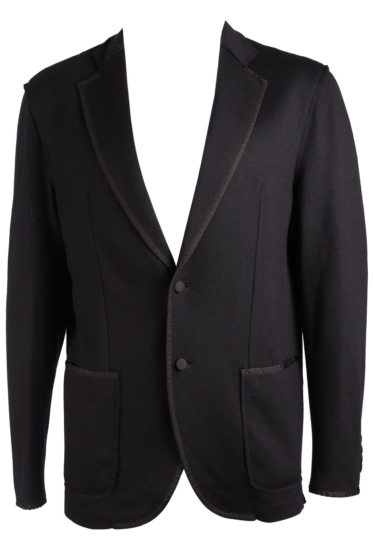 LANVIN NAVY MEN'S WOOL BLAZER LARGE