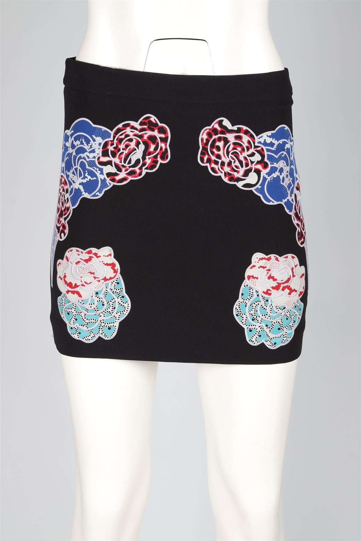 STELLA MCCARTNEY BLACK CREPE MINI SKIRT IT 36 UK 4