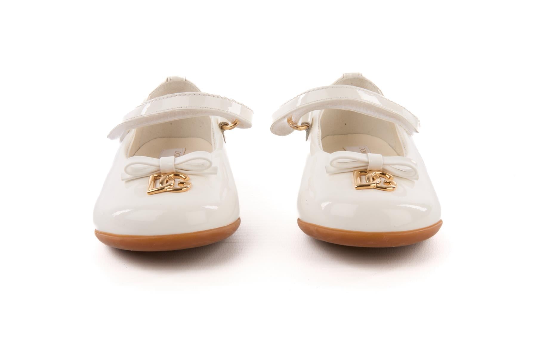 DOLCE & GABBANA WHITE KIDS GIRLS BALLET FLATS EU 20 UK 3 US 4
