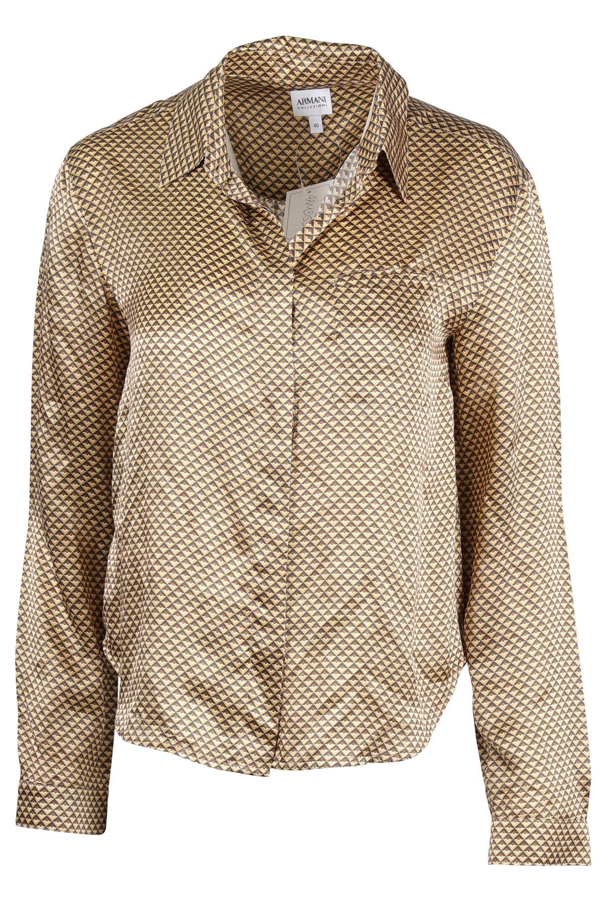 ARMANI COLLEZIONI GOLD SILK SHIRT IT 40 UK 8