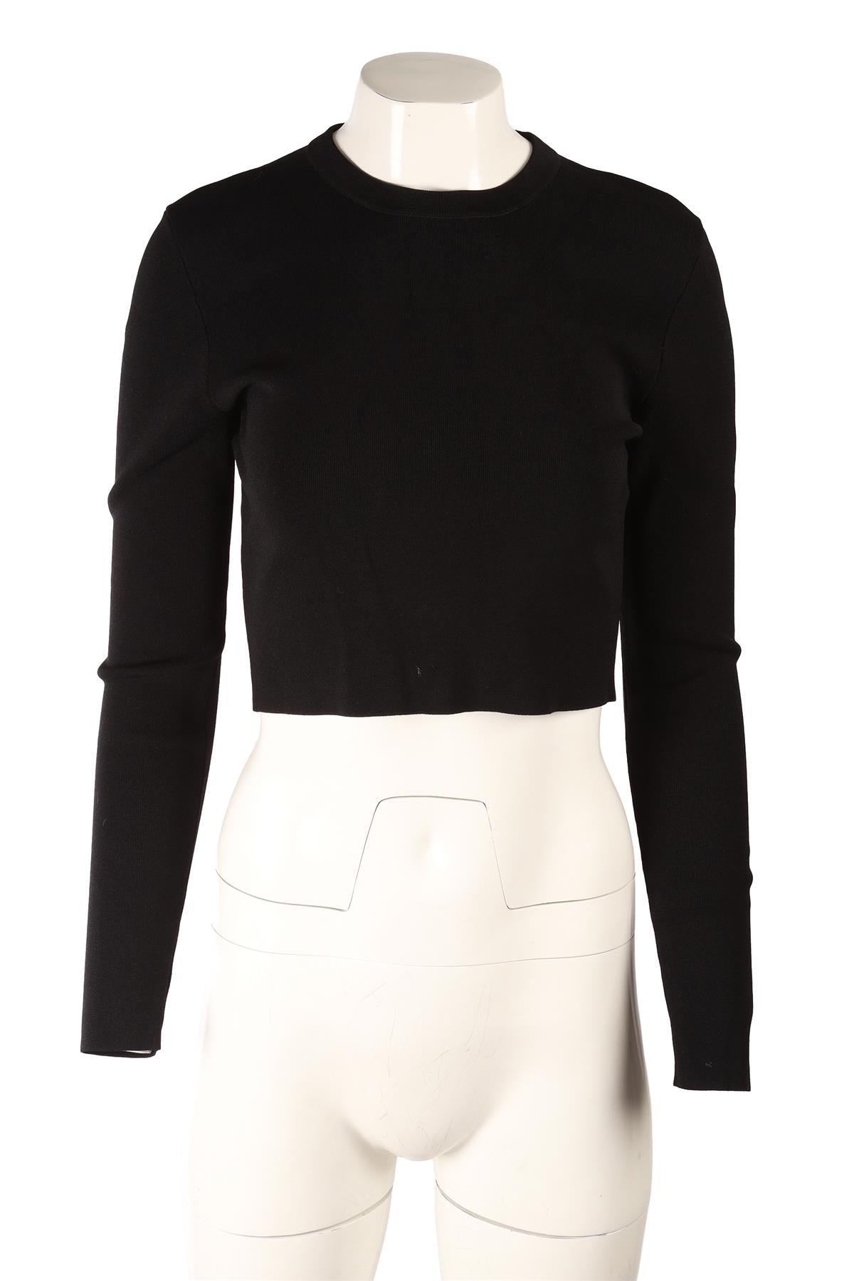 PROENZA SCHOULER BLACK KNIT TOP SMALL