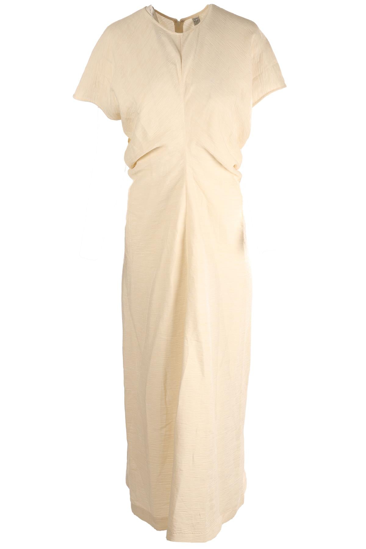 TOTEME CREAM CREPE MAXI DRESS EU 40 UK 10