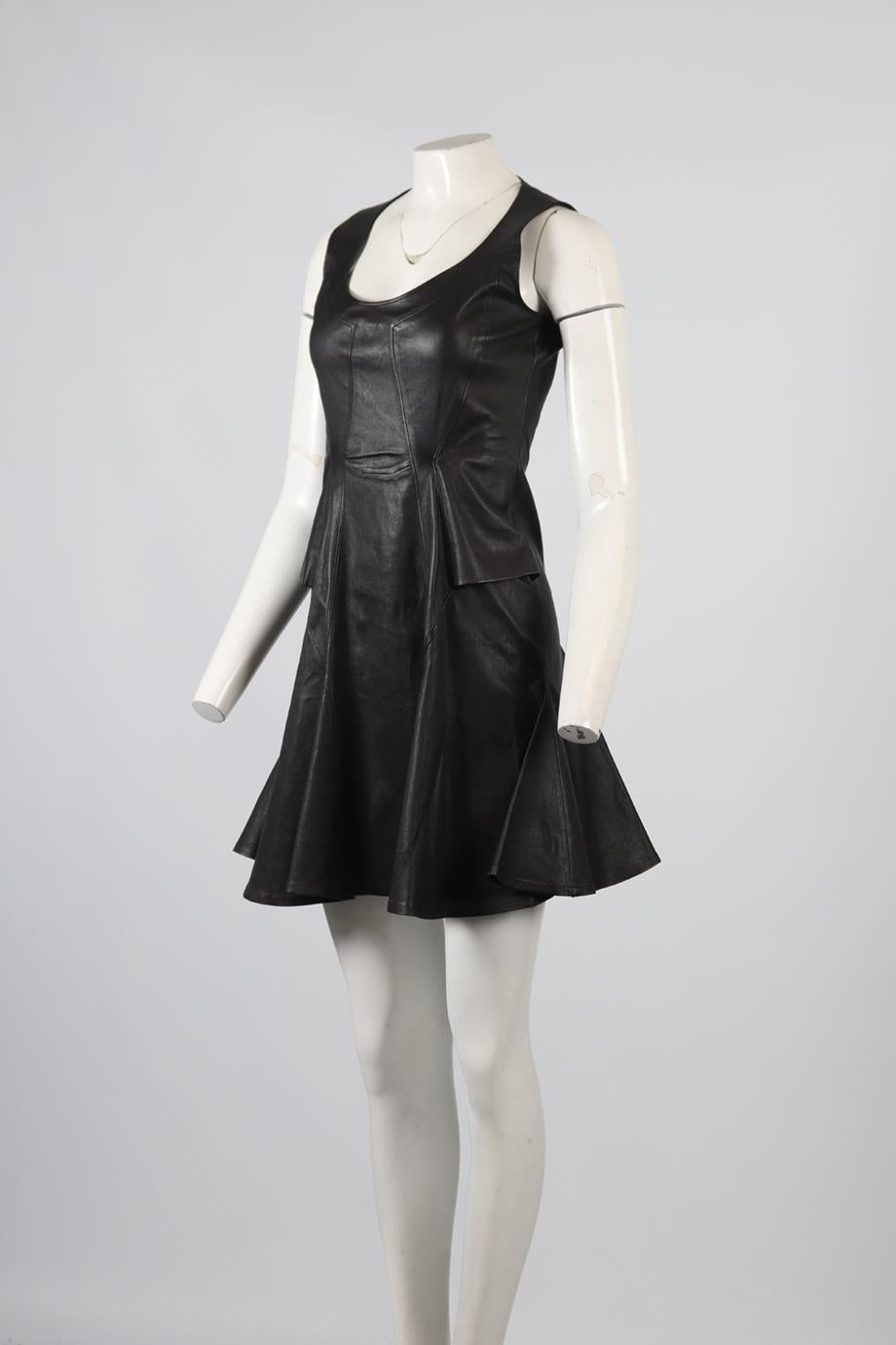 GIVENCHY LEATHER MINI DRESS FR 38 UK 10