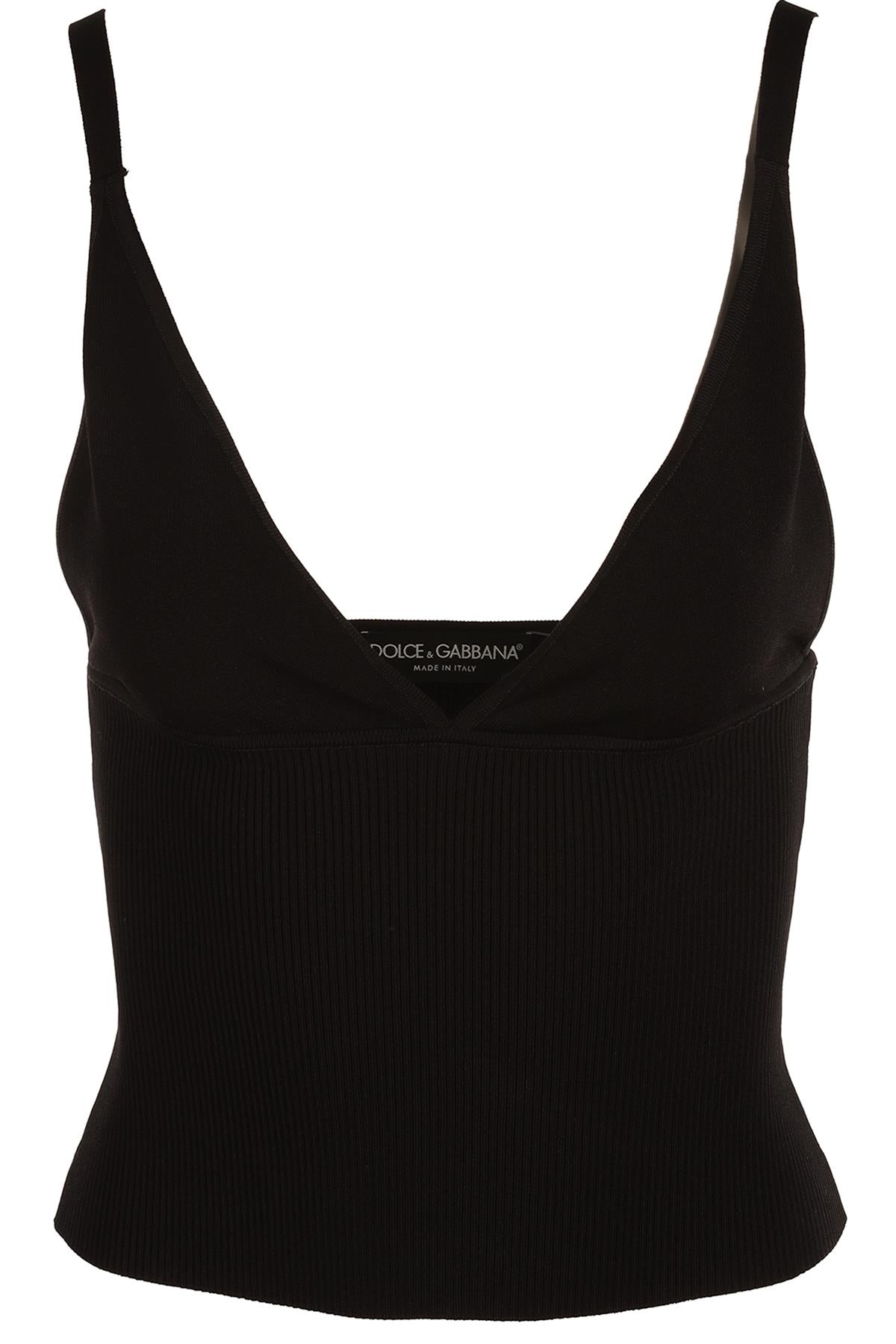 DOLCE & GABBANA BLACK KNIT TOP IT 40 UK 8