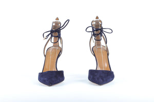 AQUAZZURA BLUE SUEDE PUMPS EU 37.5 UK 4.5 US 7.5