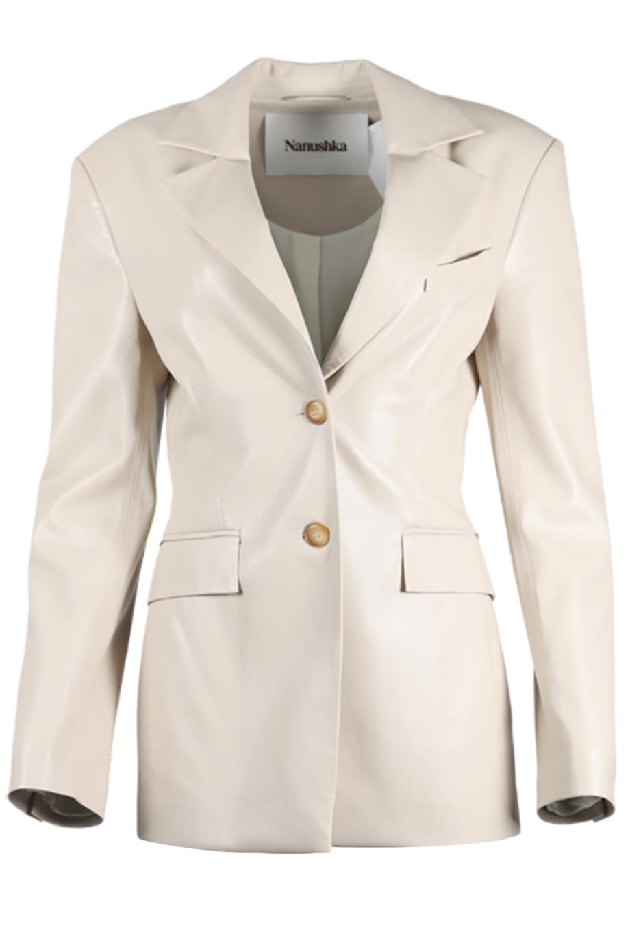 NANUSHKA FAUX LEATHER BLAZER SMALL