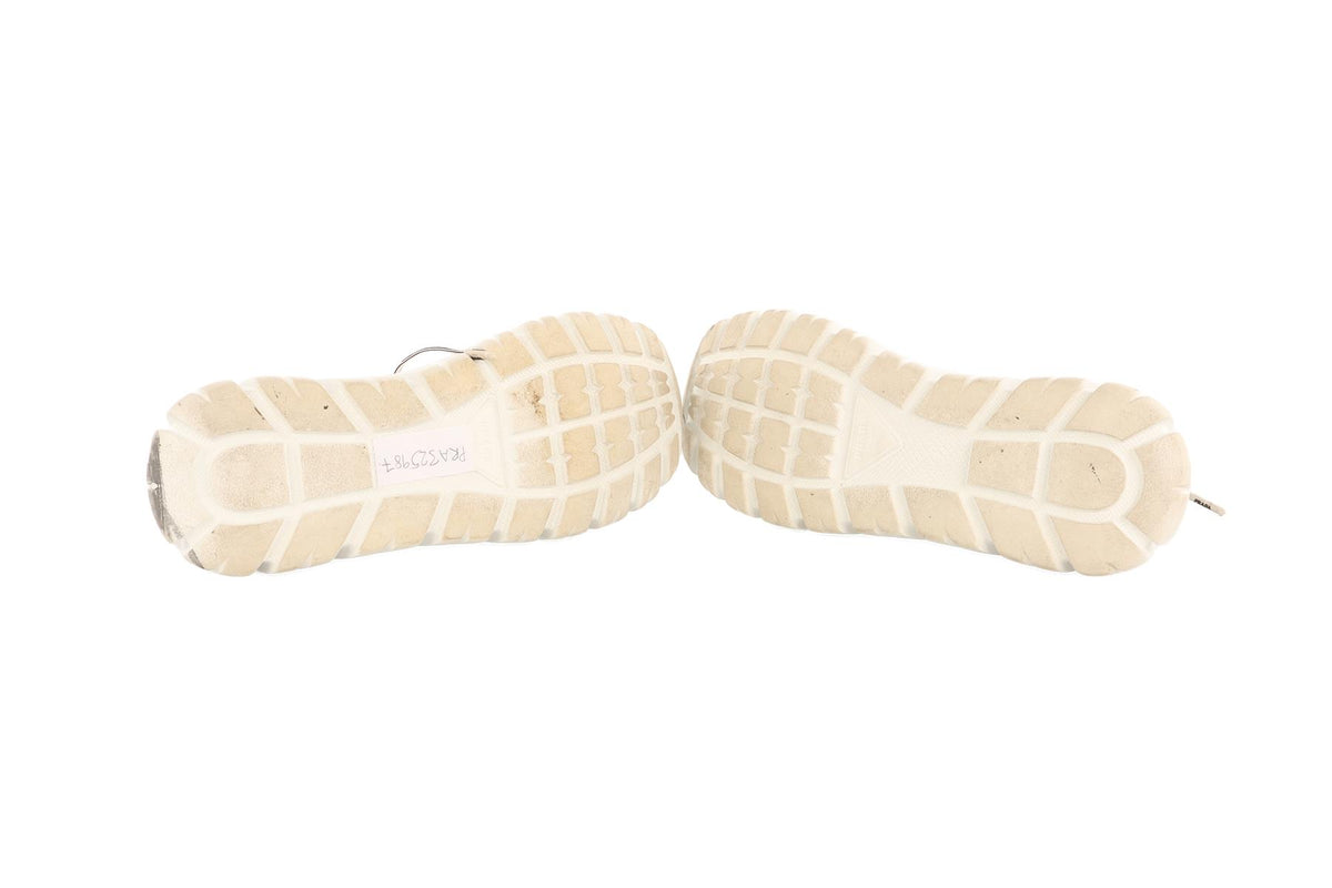 PRADA WHITE RUSH RE-NYLON SNEAKERS EU 38 UK 5