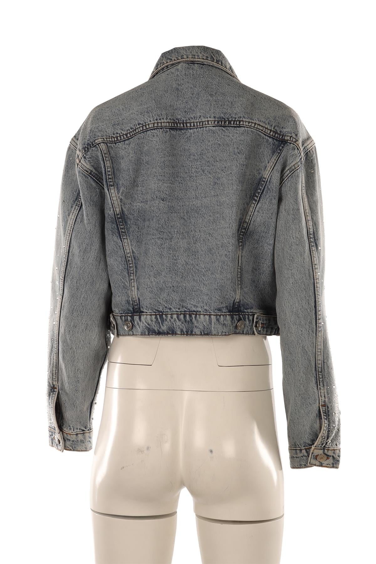 MAJE BLUE DENIM JACKET FR 38 UK 10