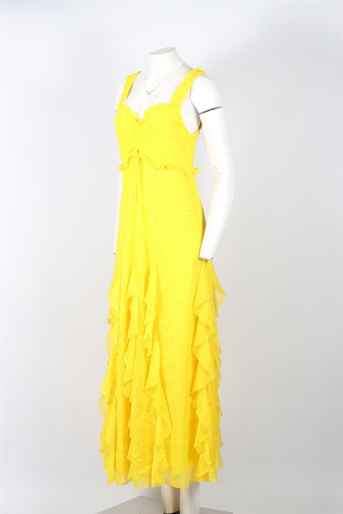 ALICE + OLIVIA BRODERIE ANGLAISE MAXI DRESS US 8 UK 12