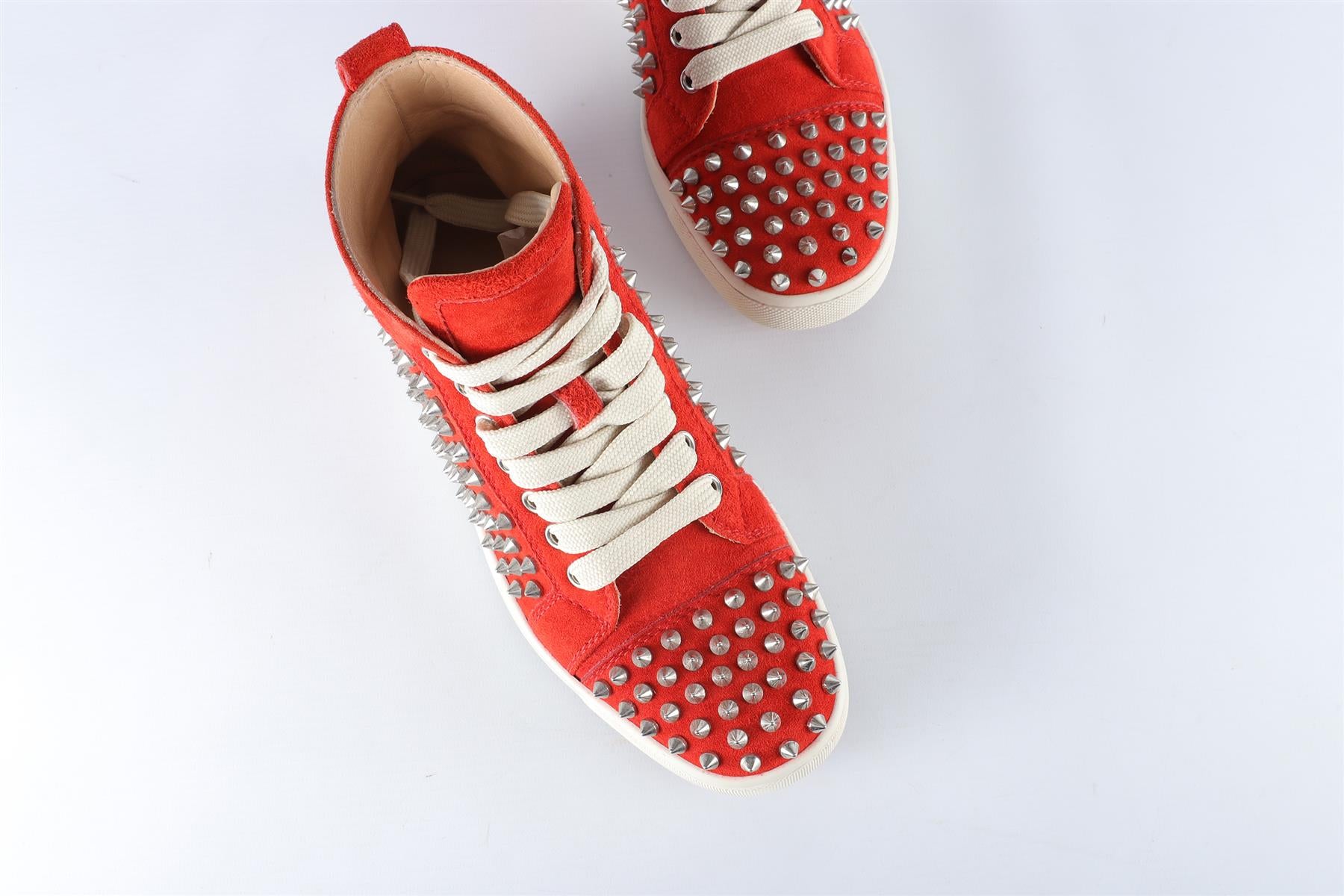 CHRISTIAN LOUBOUTIN RED ST LOUIS SUEDE SNEAKERS EU 36.5 UK 3.5 US 6.5