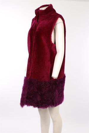 DROME PINK SHEARLING GILET LARGE