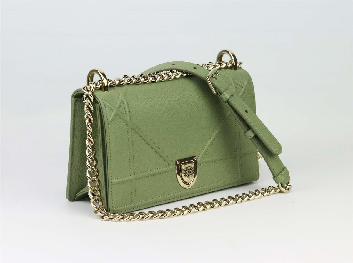CHRISTIAN DIOR DIORAMA SMALL LEATHER SHOULDER BAG