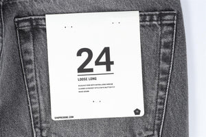 RE/DONE GREY HIGH RISE WIDE LEG JEANS W24 UK 6