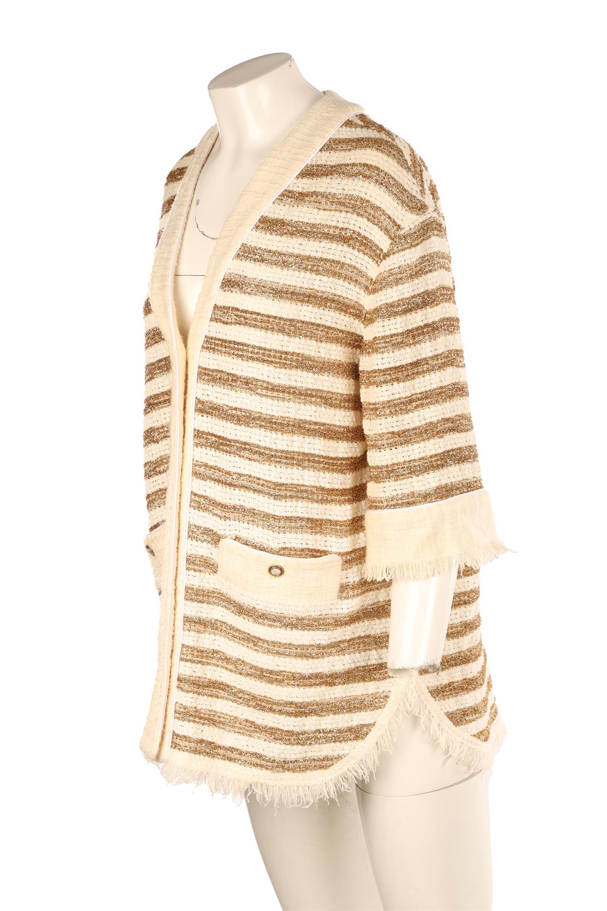 ALESSANDRA RICH GOLD COTTON JACKET IT 40 UK 8