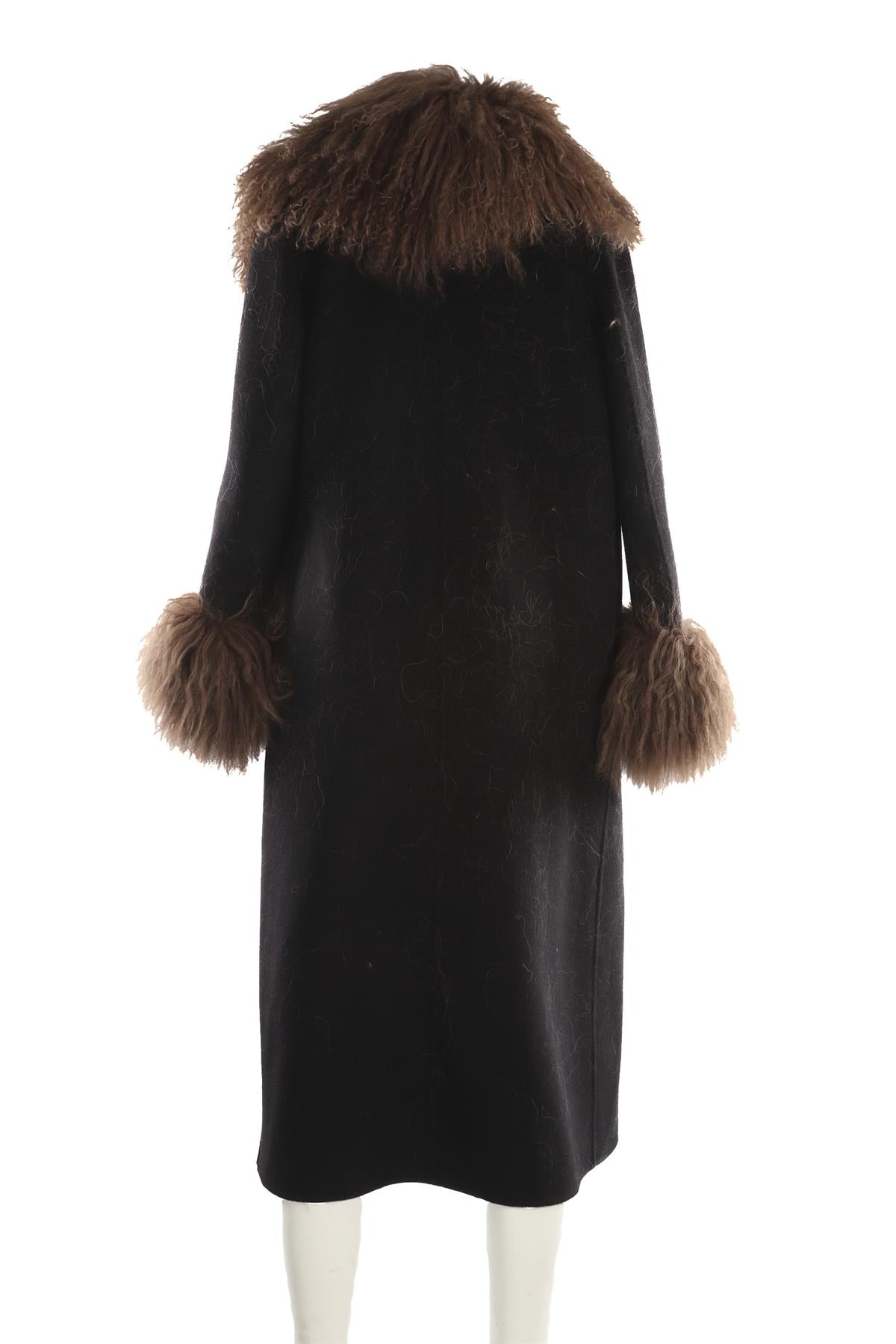 SUSANNA CHOW BLACK WOOL COAT SMALL