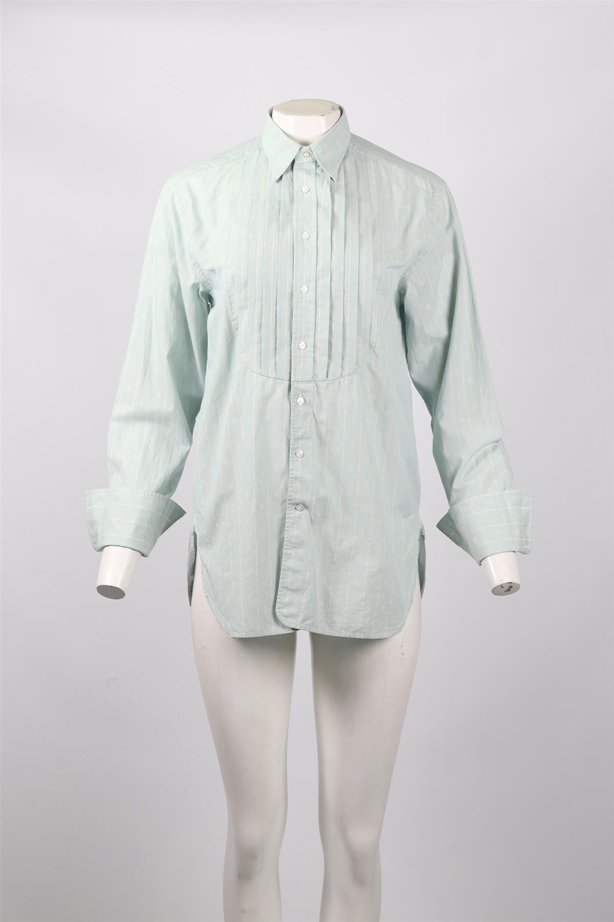RALPH LAUREN COTTON TUXEDO SHIRT UK 8