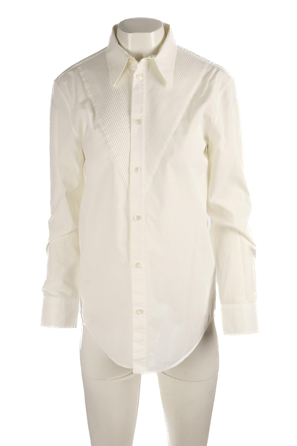 BOTTEGA VENETA ECRU COTTON SHIRT IT 40 UK 8
