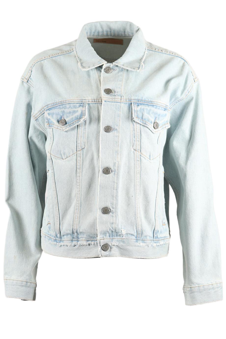 GRLFRND DISTRESSED DENIM JACKET MEDIUM