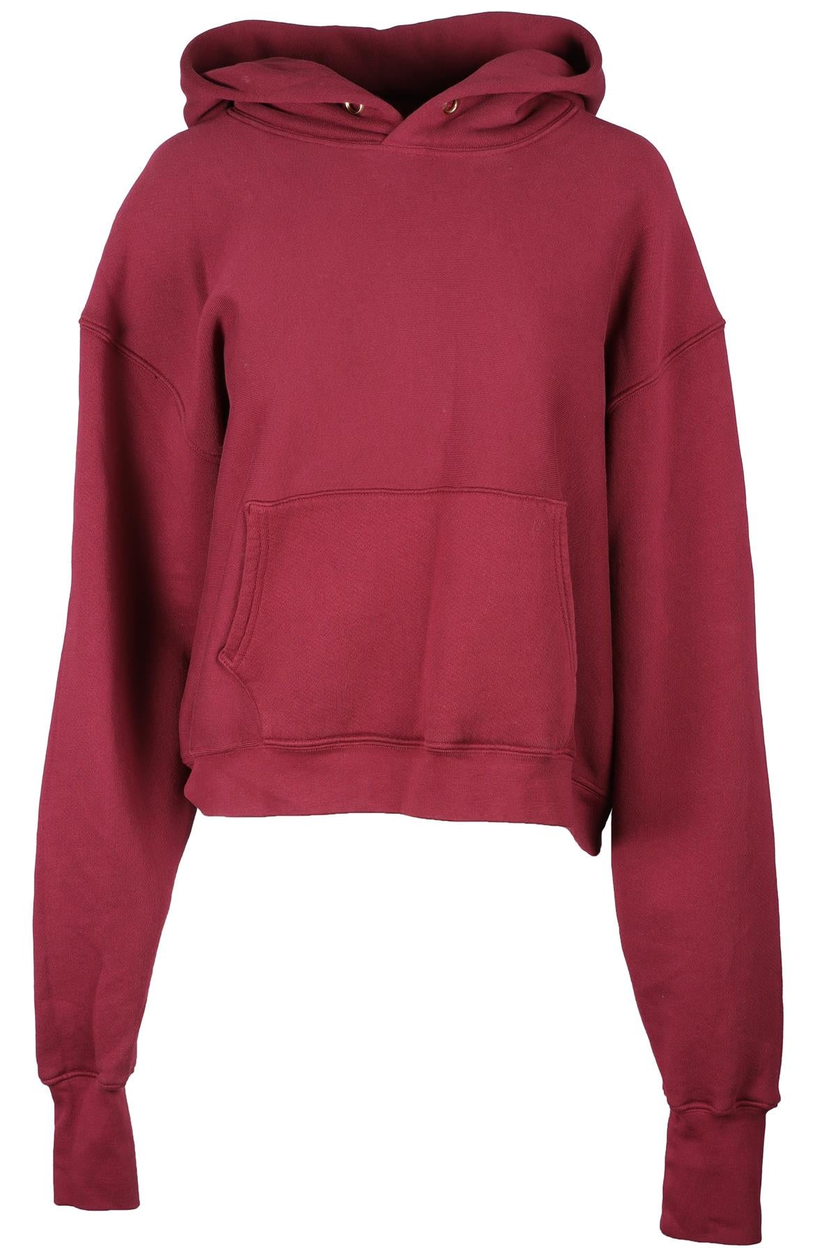 LES TIENS BURGUNDY COTTON HOODIE MEDIUM